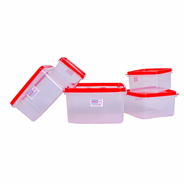 Bagmati 5 Piece Square Plastic Container Set