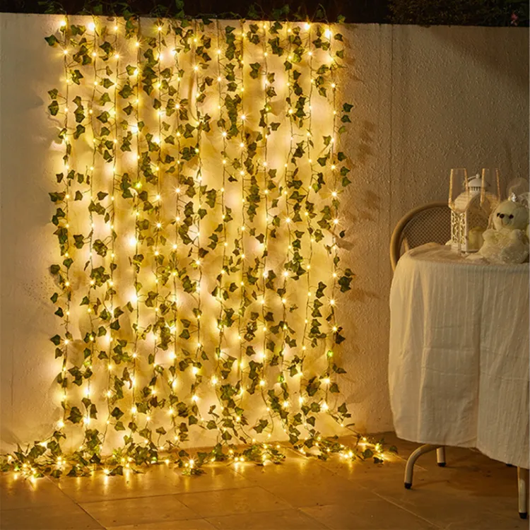 Exquisite 10ft Fairy Light & 6 ft Artificial Leaves Bulbs and Luminous Aesthetic for Indoor/Outdoor Decor