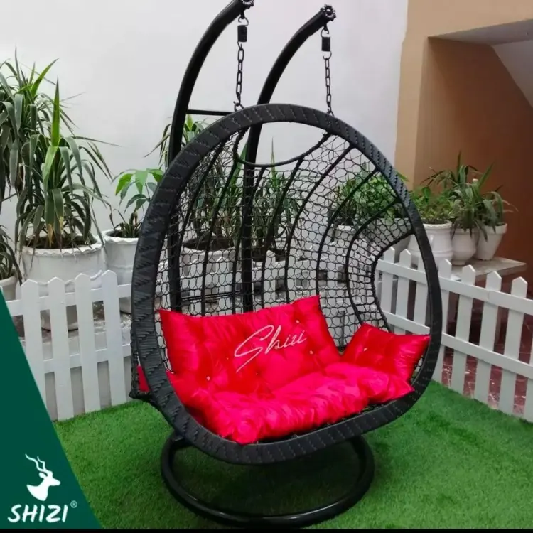 Shizi Swing Chair Double Seater Jhoola with Stand & Cushion Set