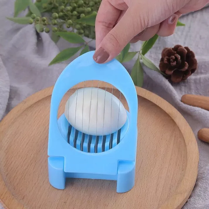 Egg Slicing with Portable Plastic Cutter