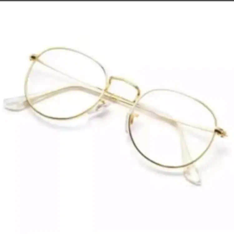 Stylish Oval Half-Round Glasses Silver & Golden Frames for Ladies/Gents