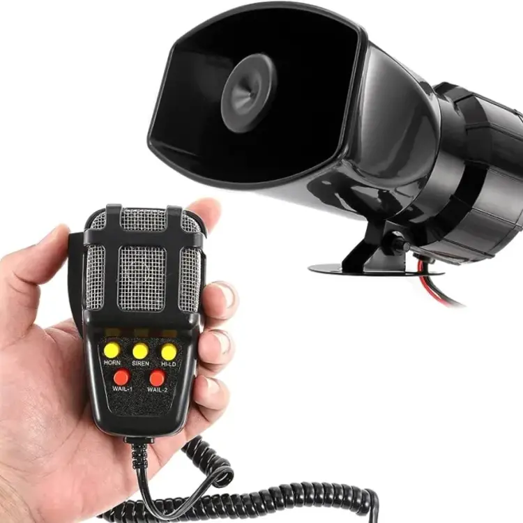 5 Button Electronic Warning Hone System with Microphone 100 W Car Siren