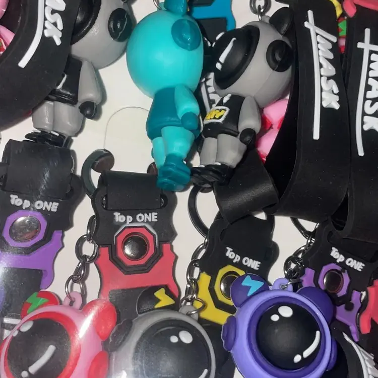 Key Chain for Motorcycle Collectors 4 Color Rubber