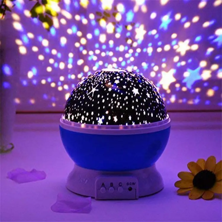 Moon Star Night Light Colorful Rotating Star Projector