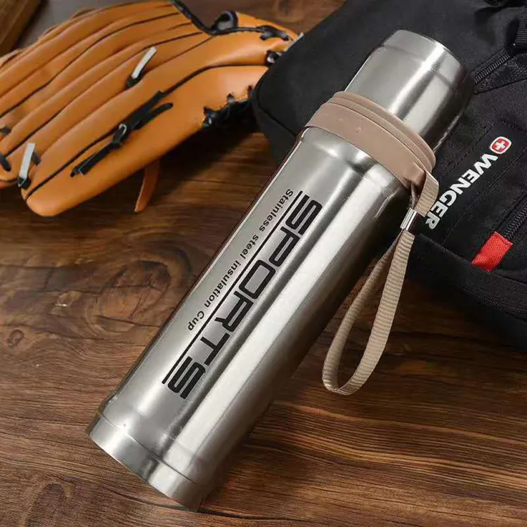 750 ml Stainless Steel Thermos Flask for Hot and Cold Beverages  Large Capacity Outdoor Water Bottle