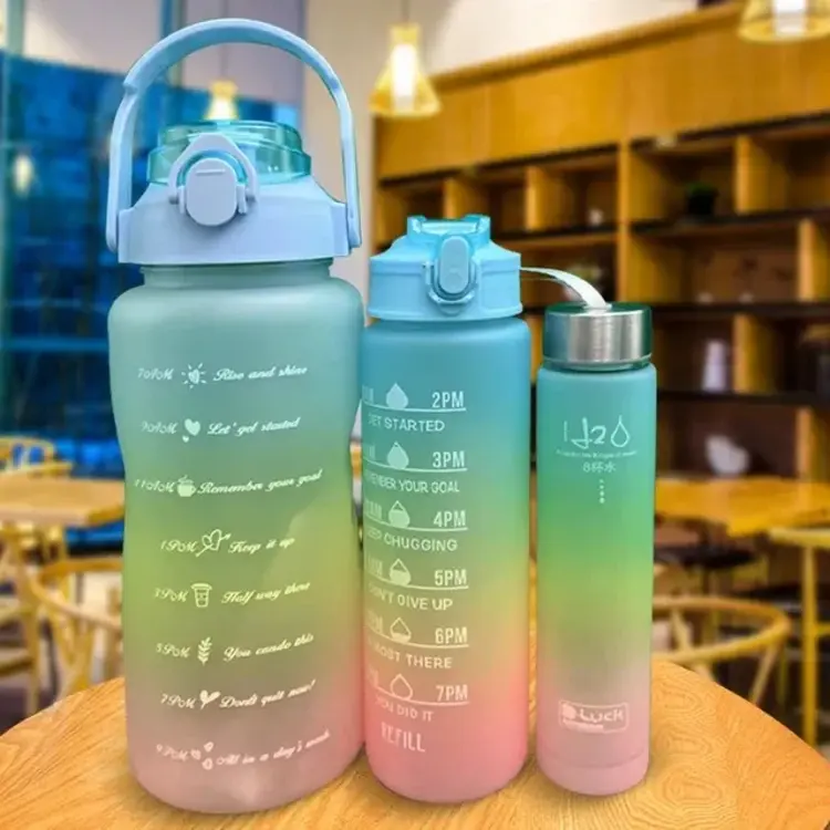 3 in 1 Motivational Water Bottle