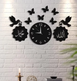 3D Wooden Wall Clock