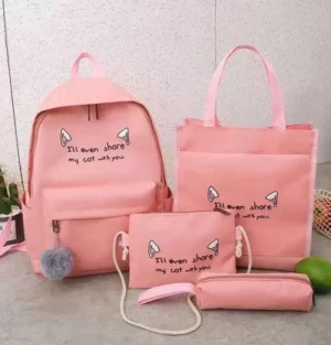 4 Piece Canvas School Bags