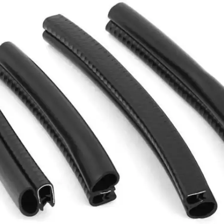 Universal Car Door Guard in Black and Blue Rubber