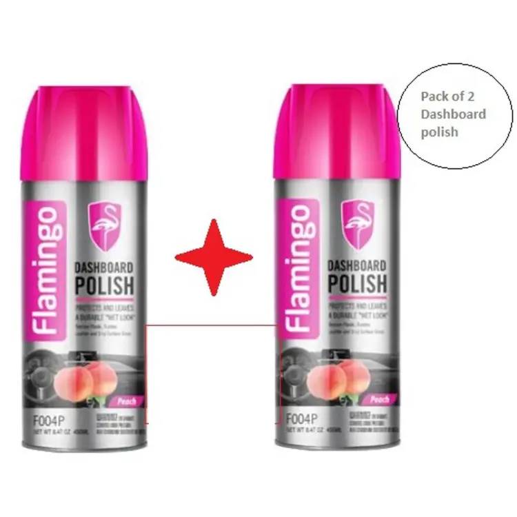 Pack of 2 Dashboard Polish Flamingo 450 ml Mix Fragrances for a Sparkling Shine