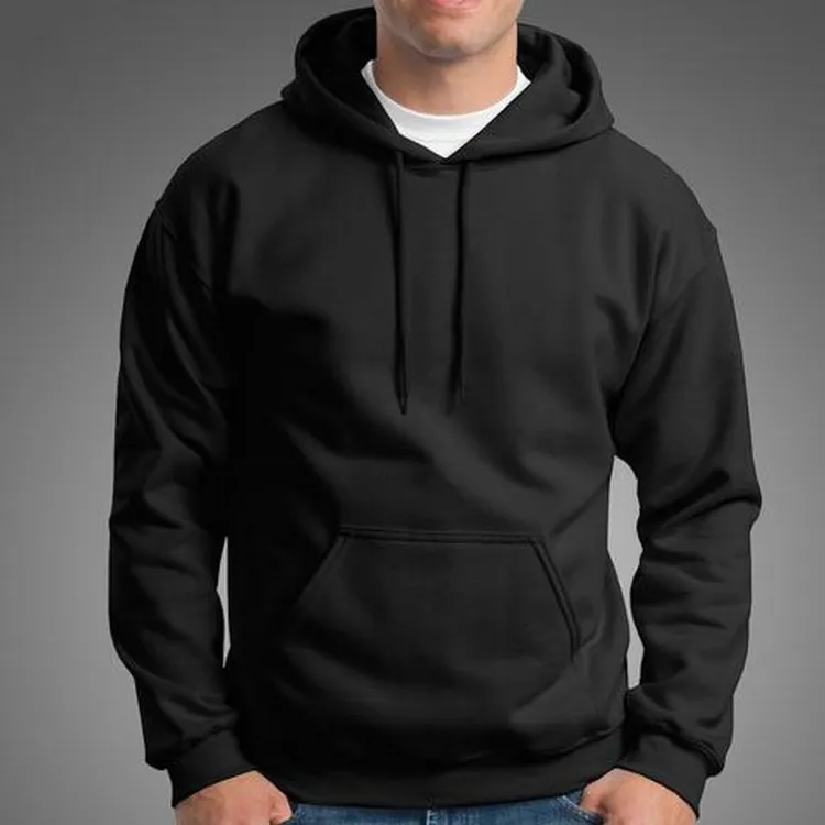 Plain Fleece Pullover Hooded Winter Hoodie for Men Warm and Stylish Outerwear