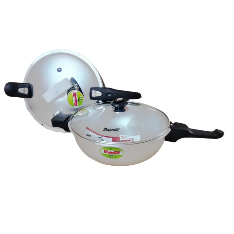 Karahi Pressure Cooker with Glass 8L 10L 12L