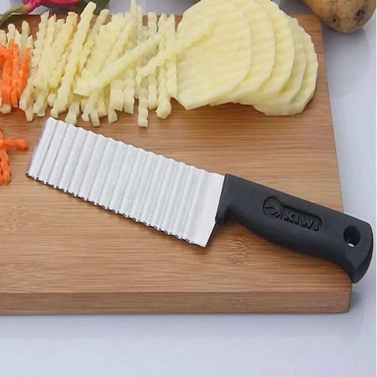 Potato Wavy Edged Knife Stainless Steel Plastic Handle  Kitchen Gadget