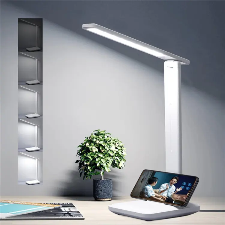 Foldable LED Desk Lamp with Touch Sensor Dimming and Eye Protection