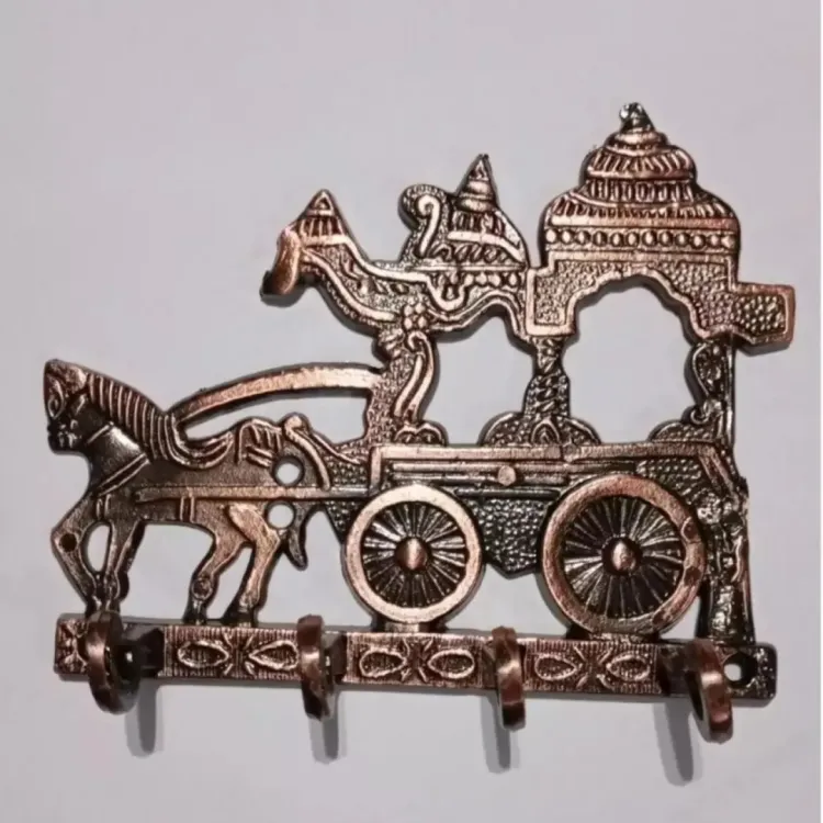 Metal Key Holder Baggi Style Wall Decor Mounted 4 Key Hooks