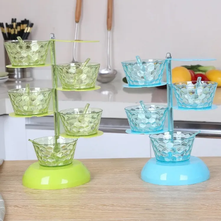 Multifunctional 4 Layer Vertical Spice Rack Efficient Seasoning Storage