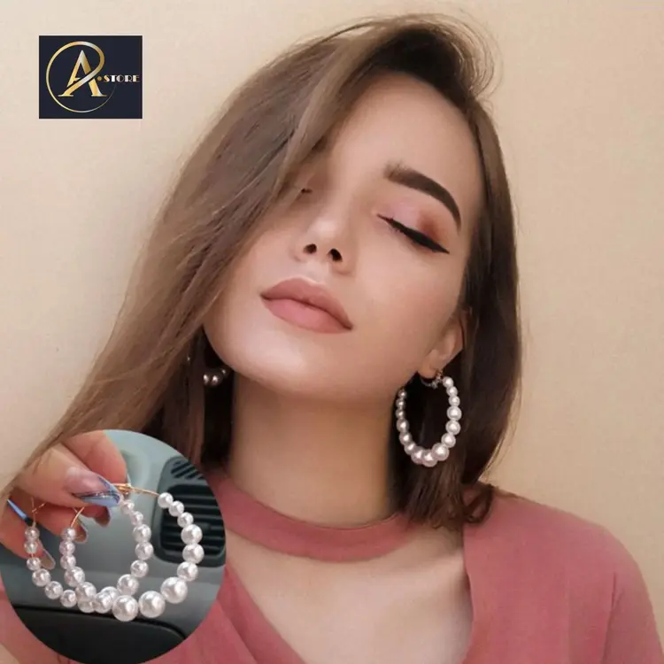 Jumka Pearl Hoop earrings for Girls