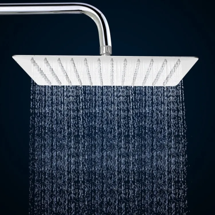 6 Square Rain Head Shower Stainless Steel Bathroom Accessory