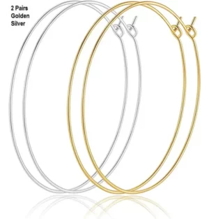 Simple round hoops earings