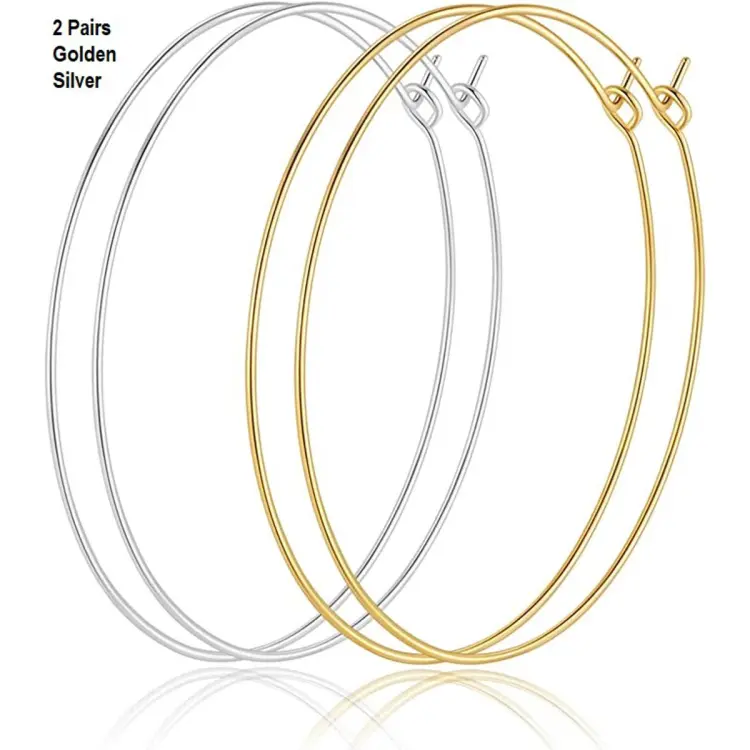 Simple round hoops earings for girls 5mm