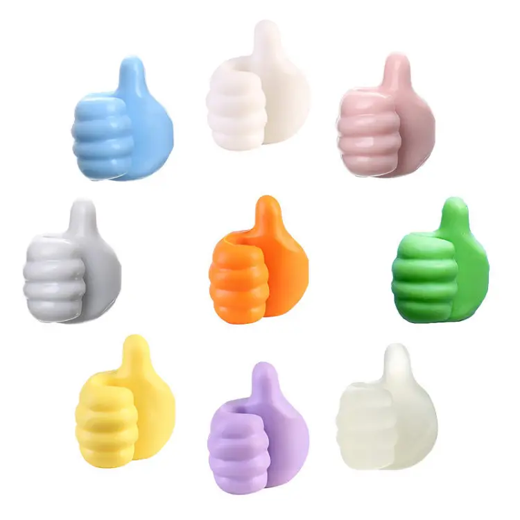 Creative Silicone Thumb Key Hangers Innovative Wall Hooks for Home and Office