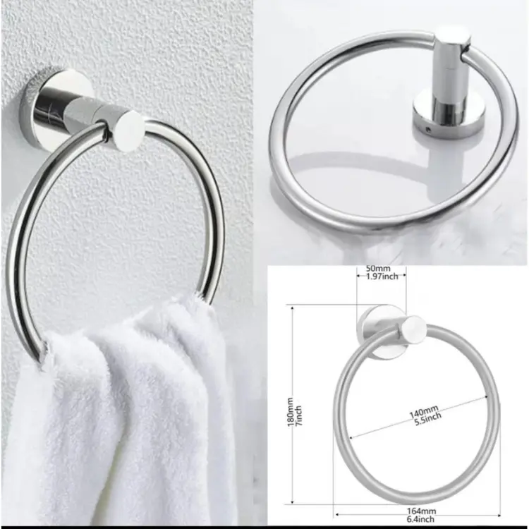 Towal Stand Ring Stainless Steel Tawal Holder for Bathroom Accessories