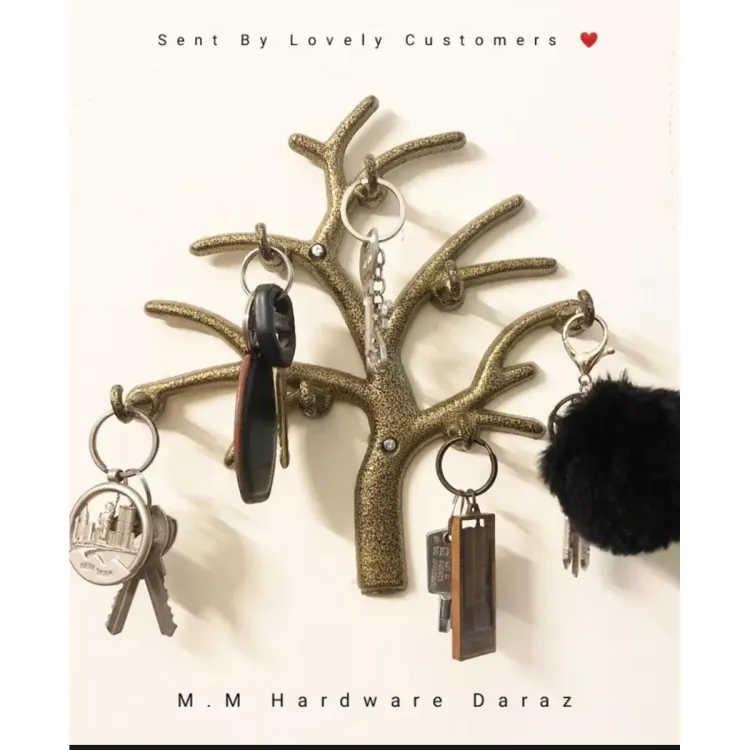 New Decoreshen Tree Shaped Key Holder Brown Hooks