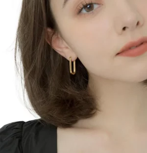 U Shape Hoop Earrings