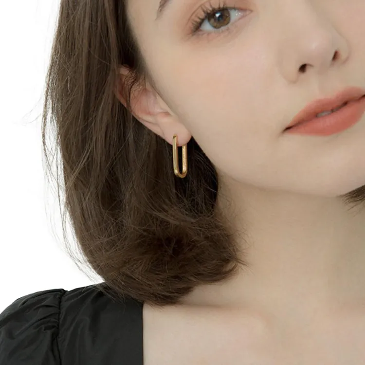 Classic U Shape Hoop Earrings For Women
