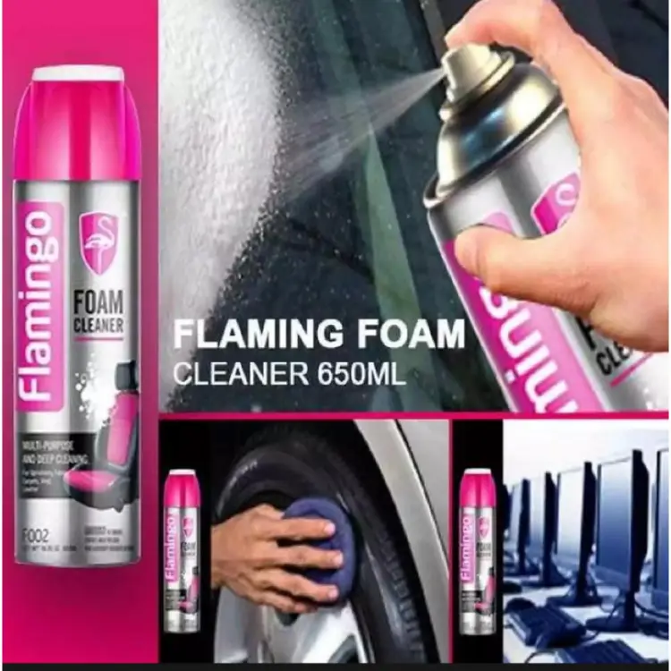 Versatile Foam Cleaner for Leather Carpets Computers and Tyres Flamingo 650ml
