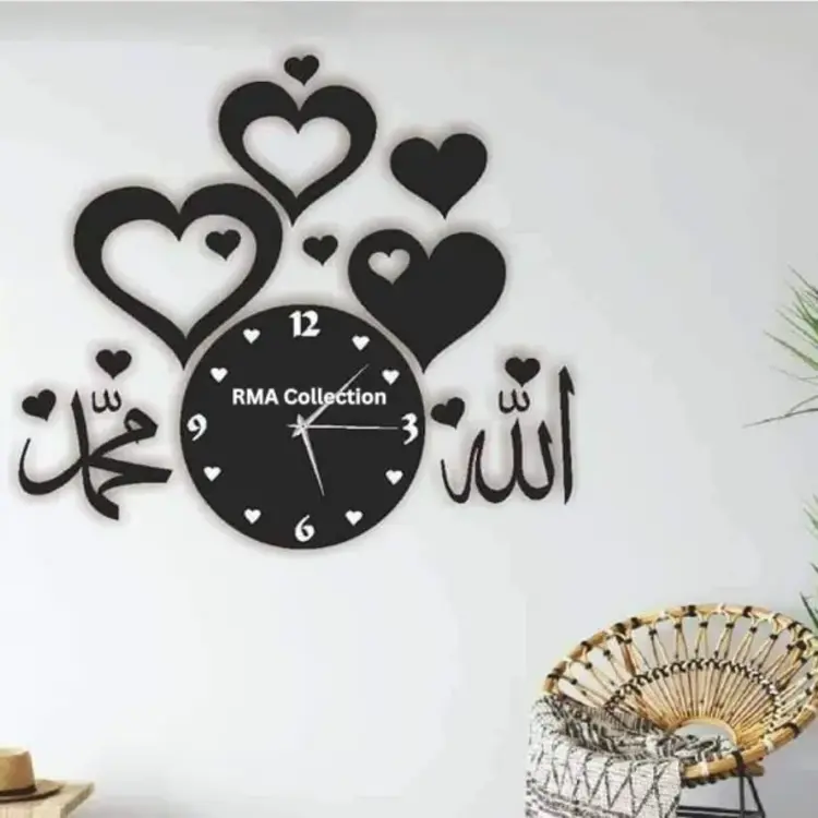 Elegant 3D Wooden Wall Clock for Home and Office Decor
