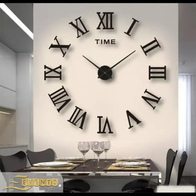 Wall Clock 3D 24 inch Wooden Watch DIY Design Decoration