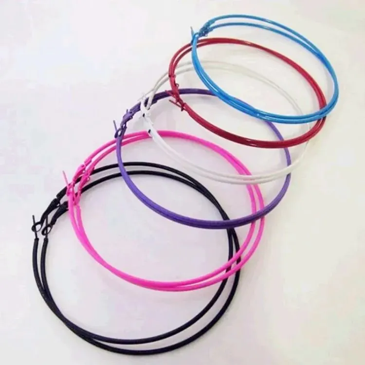 pack of 6 hoops earrings multi color simple hoop earrings for women