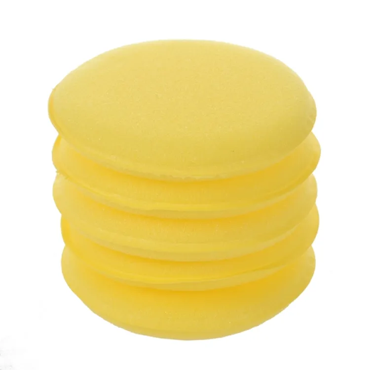 Yellow Car Wax Polish Applicator Pad Large Soft Foam