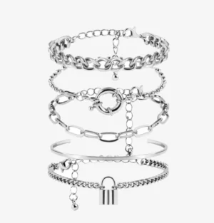 Chain Lock Bracelet Bangle