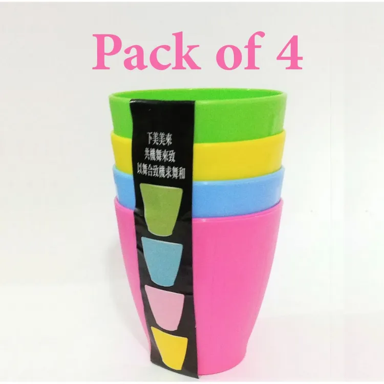 Stylish and Durable Plastic Glass Set Pack Of 4