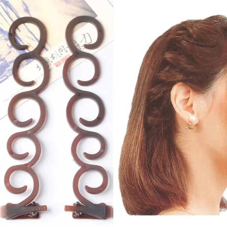 Easy Hair Styling Tool Kit Now Easily Style Your Hair At Home 2 Pc Set Braider Twist Styling Clip Stick