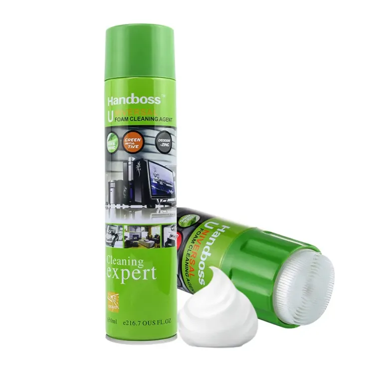 Foam Cleaner with Brush Car Dashboard Cleaner And Indoor Use Leather Fabric Cleaner 650 ml