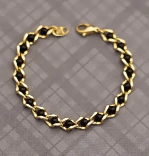 Gold Tone Beaded Chain