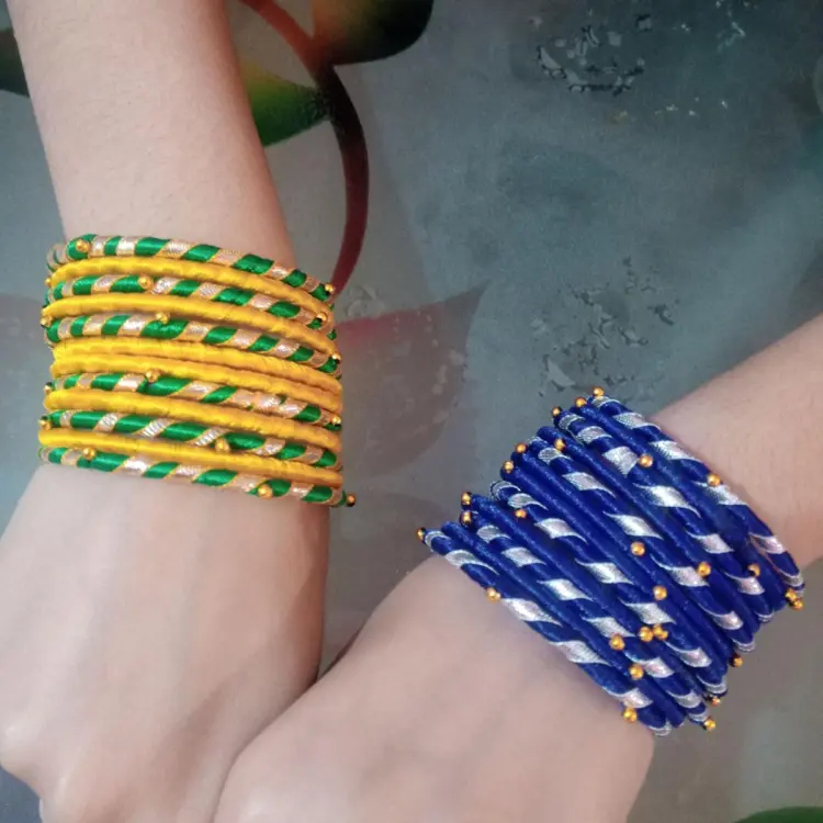 Gota work bangles for girls 12 pcs
