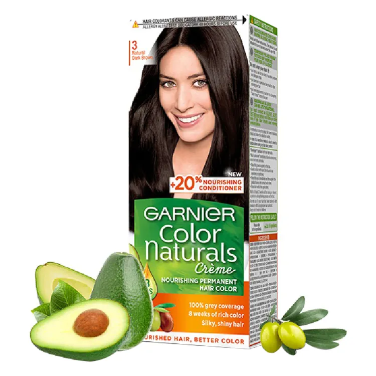 Hair Garnier Naturals Color 3 Dark Brown Hair Color