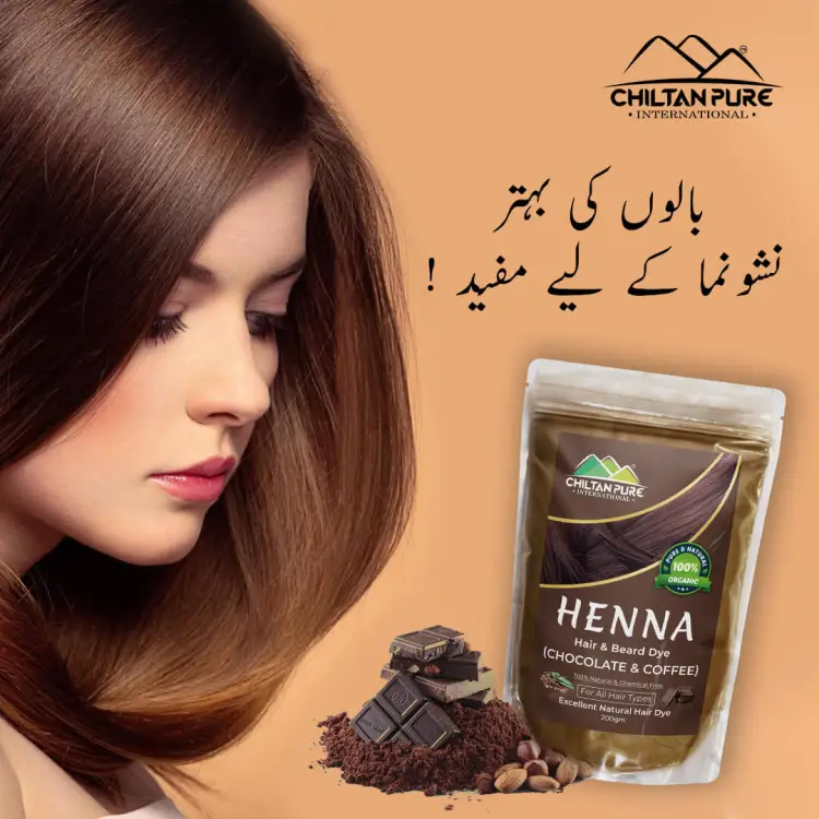 Henna Hair Beard Dye Hair Color Chocolate Coffee 200gm