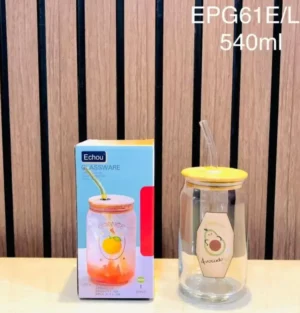 Juice Glass with straw
