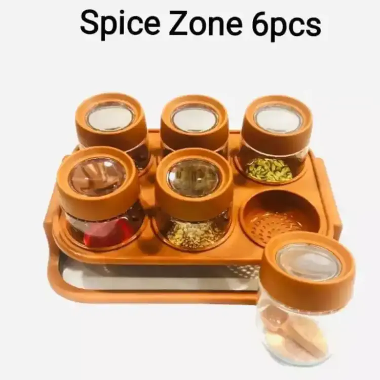 Masala Box with 6 Spoon Set Random Colors