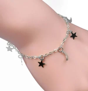 Silver Moon Star Bracelet