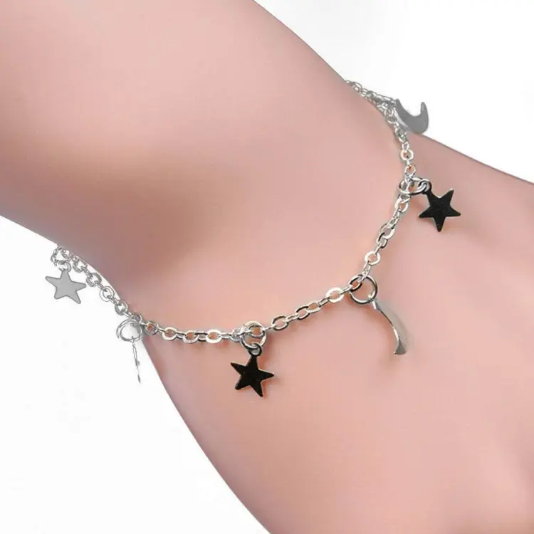 Silver Moon Star Bracelet For Women