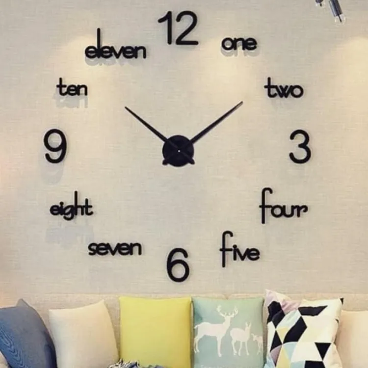 3D Wooden Wall Clock